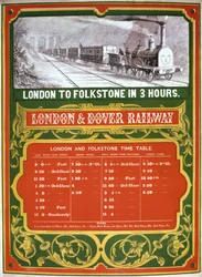 Korai menetrend a London-Dover Railway számára